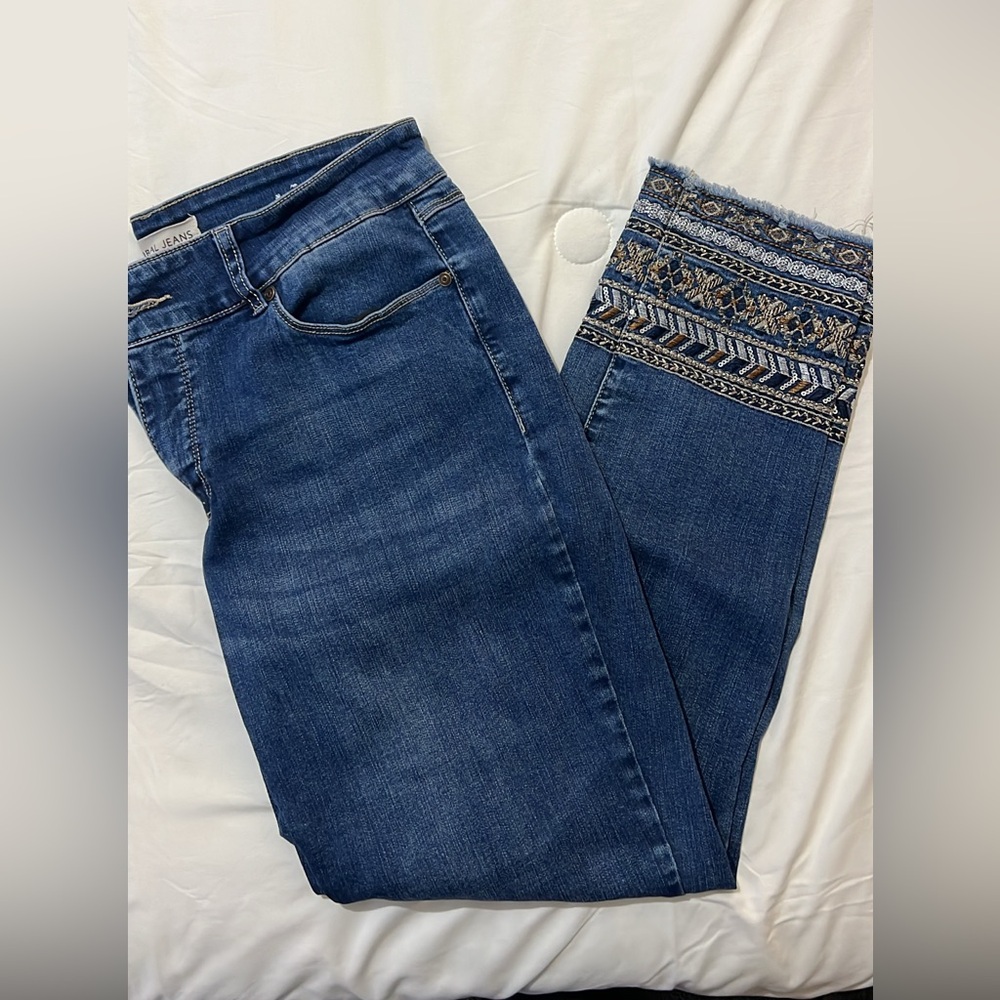 Embroidered Blue Jeans